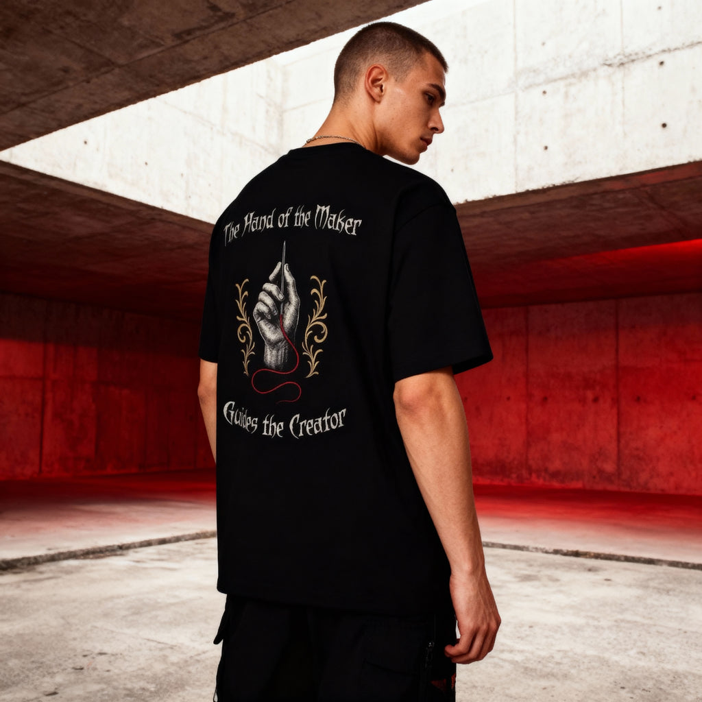 "The Hand Of The Maker" Oversized Heavyweight T Shirt