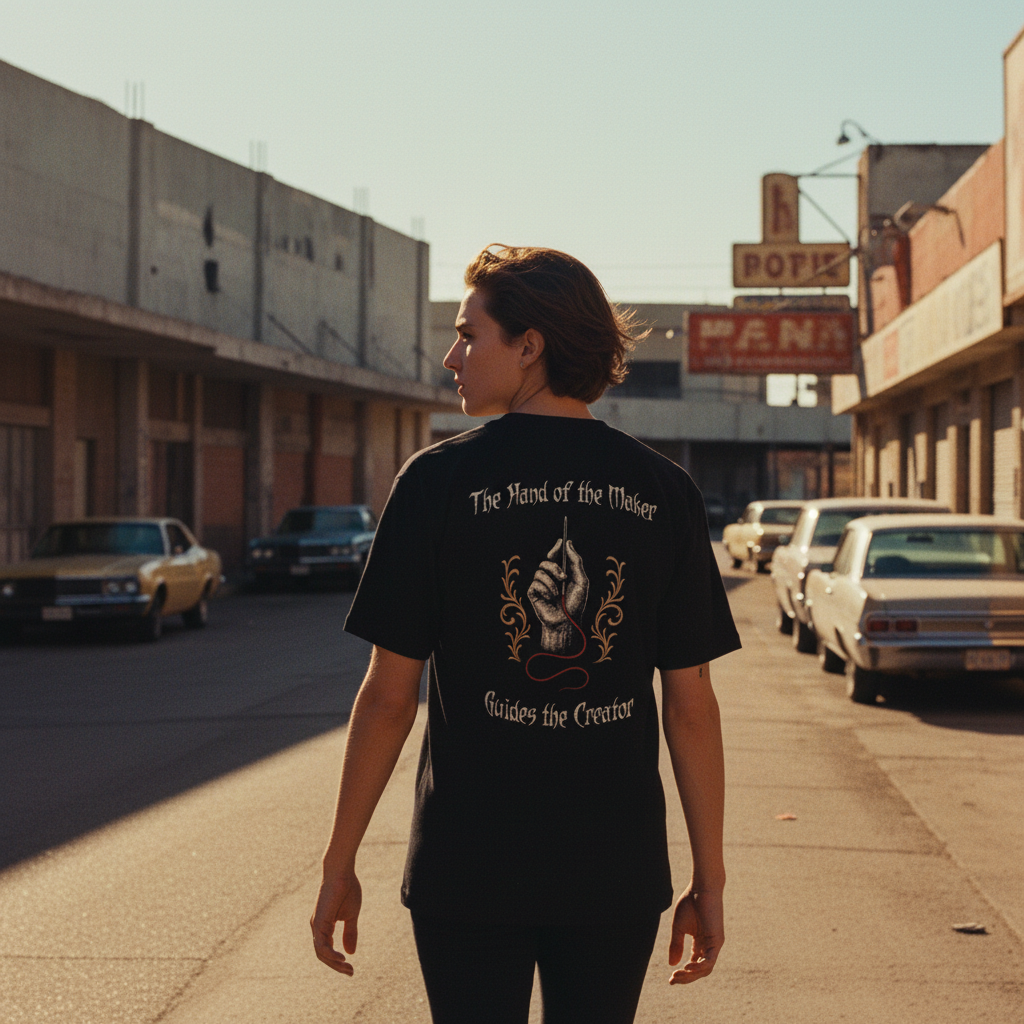 "The Hand Of The Maker" Oversized Heavyweight T Shirt